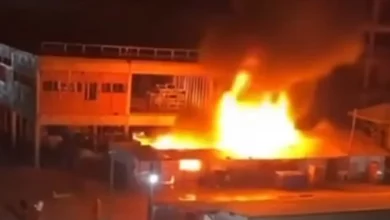 Photo of VÍDEO: incêndio é registrado em obra de hospital particular